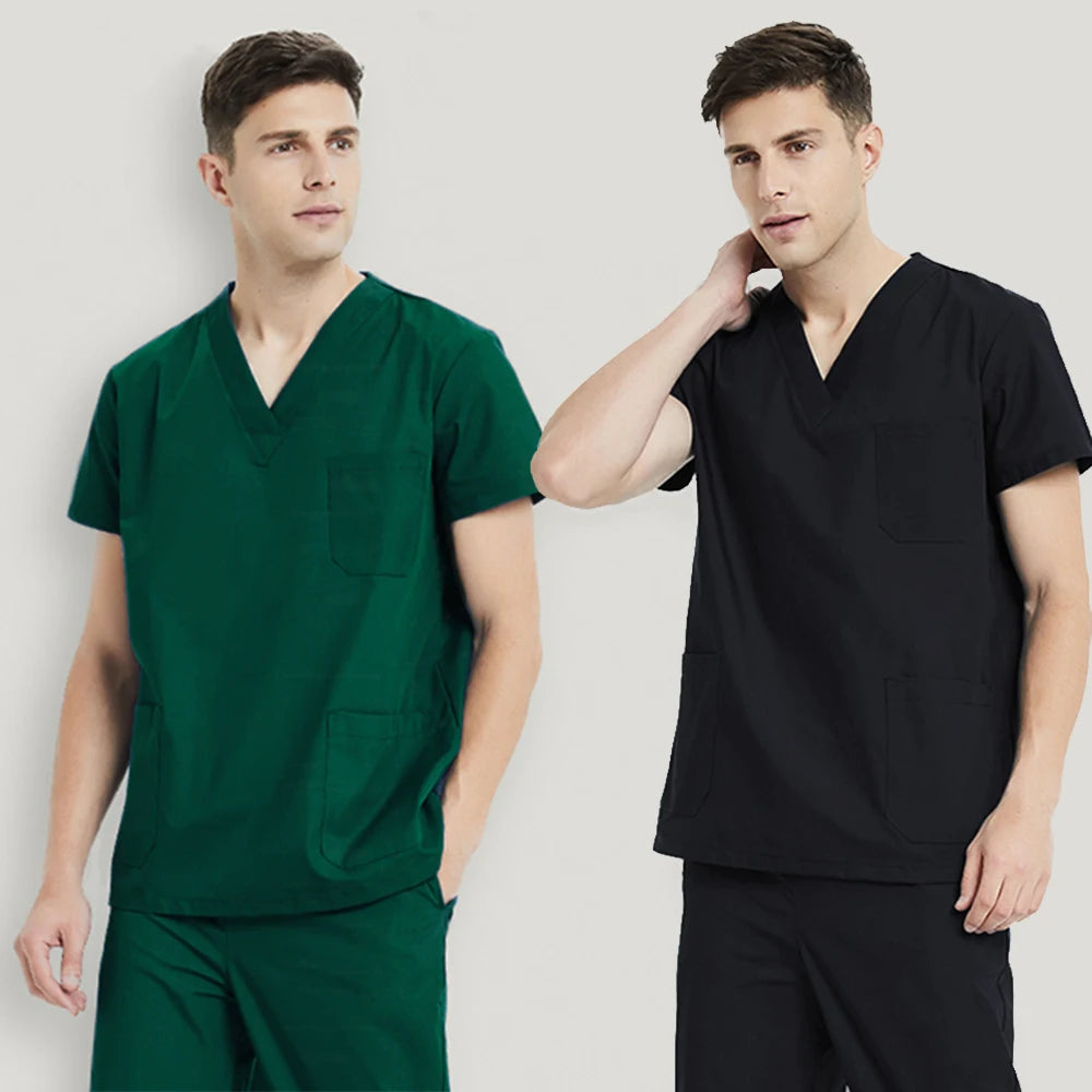 Niaahinn Custom Medical Scrubs Uniform Medical Scrubs Sets Woven Nurse Scrubs Uniform Set