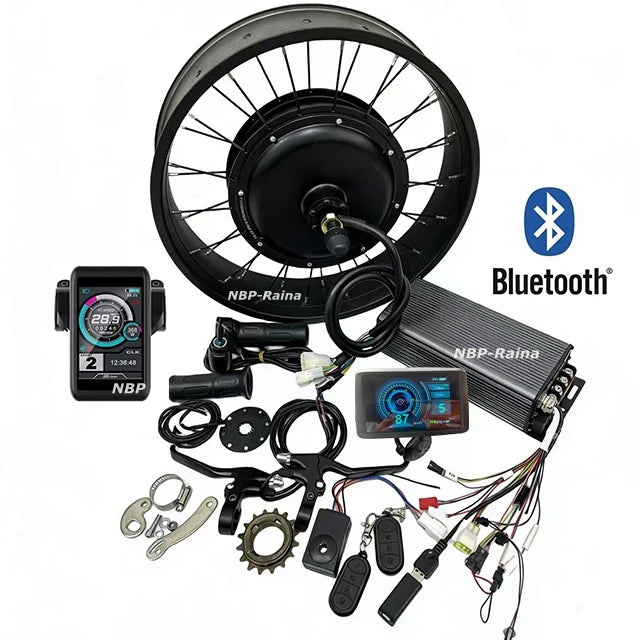 5KW FAT Snow/Beach Hub Motor 20X4.0 QS205 V3 Motor 72V3000W 5000W 150/170/190mm Electric Bike Kit Sabvoton Controller Cycling