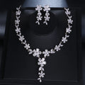 Cross Border Bride Wedding Dress Accessories Zircon Earrings Necklace