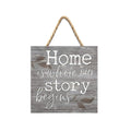 Europe Style Rustic Folk Art Wooden Door Sign Pine Plywood Wall Hanging Home Decoration with Animal Pattern Hand Painted