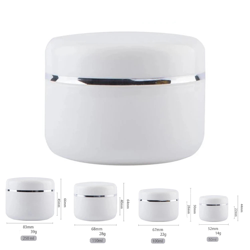 Refillable Bottles Travel Face Cream Lotion Cosmetic Container Plastic Empty Makeup Jar Pot 20/30/50/100/Wholesale