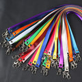 1pc Polyester Safety Hanging Neck Strap Lanyard Mobile Phone ID Name Badge Holder with Keys Metal Ring Safety Lanyard