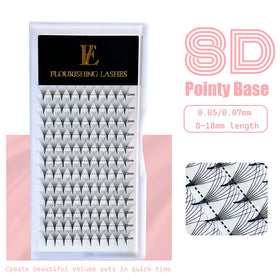Promade Handmade 6D 8D 10D 12D Lashes Super Tiny Bases Lashes 0.05 0.07 mm Pointy Base False Eyelashes C D Curl