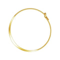 Real 14K Solid Gold Filled GF Round 0.7mm Thick Flattened Ear Wire Boho Hoop Earrings for Women Jewelry Findings Accessories