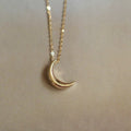 Rainbowking Women Statement 14k Gold Moon Choker Chain Sterling Silver Jewelry Necklaces for Women Sieraden 925 Jewelry