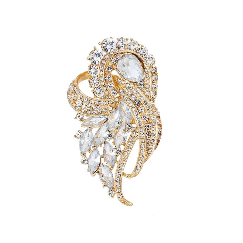 Weiman Fashion Jewelry New Arrival High Quality Flower Crystal Rhinestones Plant Wedding Brooches
