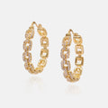 IVIAPRO Fashion Jewelry Wholesale 18K Gold Plated Wedding Party CZ Hoop Earings for Women