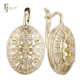 FJ Fallon Fashion Jewelry Clip-On Earrings Plated in 14K Gold Brass Based