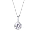 Hot Sale Fashion 925 Sterling Silver Simple 6mm Round Single Stone Women's Necklace Jewelry Custom Wholesale