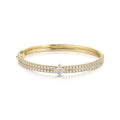Laodun Fashion Popular INS Style S925 Bangle Creative Design Engagement CZ Diamond Sterling Silver Bangle Bracelet Vermeil