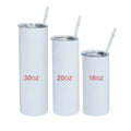 Prosub Sublimation Water Bottle Tumbler Double Walled Insulated Sublime Mugs 20 oz Straight Skinny Blank Sublimation Tumblers