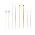 S925 Sterling Silver T Pin Needle Flat Head/Ball Head/Eye Head Pins Headpins for Jewelry Findings Making DIY Supplies