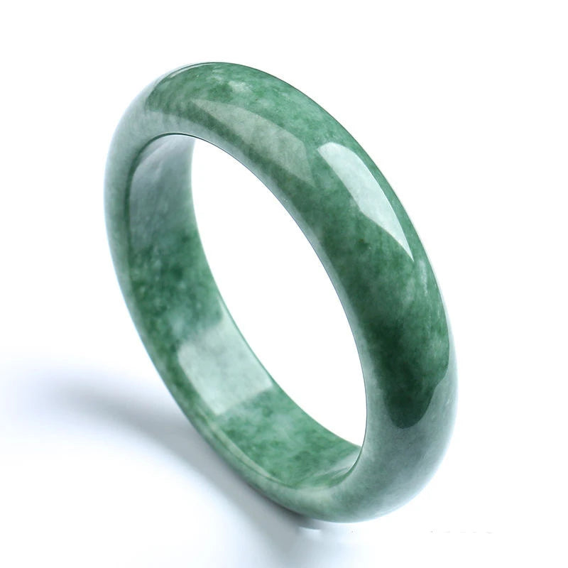 China Natural Dark Green Hand-carved Jade Bracelet Large Bracelet Fashion Boutique Men's and Women's Jewelry Jade Bracelet Gift