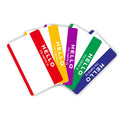 Custom Waterproof PVC Name Tag Label Roll Adhesive Hello My Name Is Sticker for Writing MOQ 100pcs