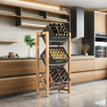 Youlike Large Stackable Wood Bamboo Supermarket New Design Wood 3 Tier Beer Wine Storage Rack for Big Store Pot