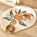 Custom Anti-Slip Soft Fuzzy Rugs Bath Rug Chenille Flower Design Rug Door Mat