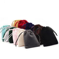 DOC Wholesale Custom Printed Dust Proof Small Jewelry Gift Suede Drawstring Suede Pouch Bag