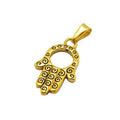 Fashion Jewelry Gold Plated Muslim Hamsa Hand Pendant Lovely Stainless Steel Hamsa Charm for Women