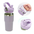 20oz Portable Car Cup with Transparent Lid 304 Double-Layer Sublimation Bottle