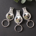 Personalised Photo Wedding Gift Keychain Fingernail Cutter Opener Key Chain Scissor with Engraved Writing