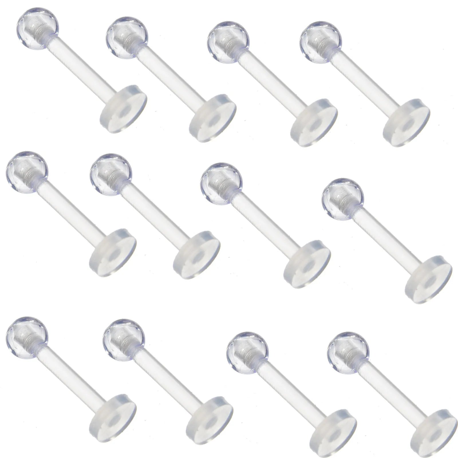 Wholesale Acrylic Transparent Invisible Lip Nail Piercing Jewelry Simple Small Stud Earrings Piercing Jewelry