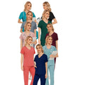 42025LW Scrub Cap Surgical Jogger Scrubs Stacked Medical Scrub