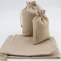 Custom Natural Burlap Bag JuteLinen Burlap Bags Eco Small Medium Large Assorted Colors Hessian Hemp Sack