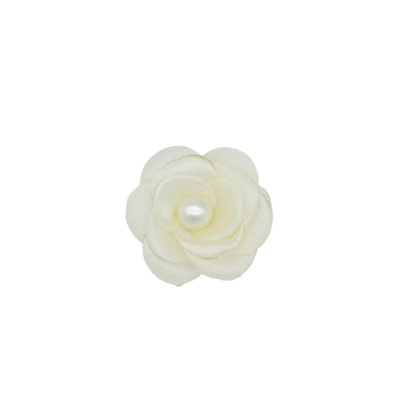 5cm Small Size Korea Hand-fired Three-dimensional Camellia Flower for Decoration