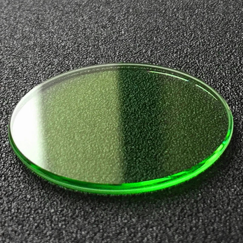 OEM Customized RLX MILG.AUSS 116400 Green Mineral Glass Watch Crystal 32.65mm Dia Round Flat Glass with Logo Marks Gasket Parts