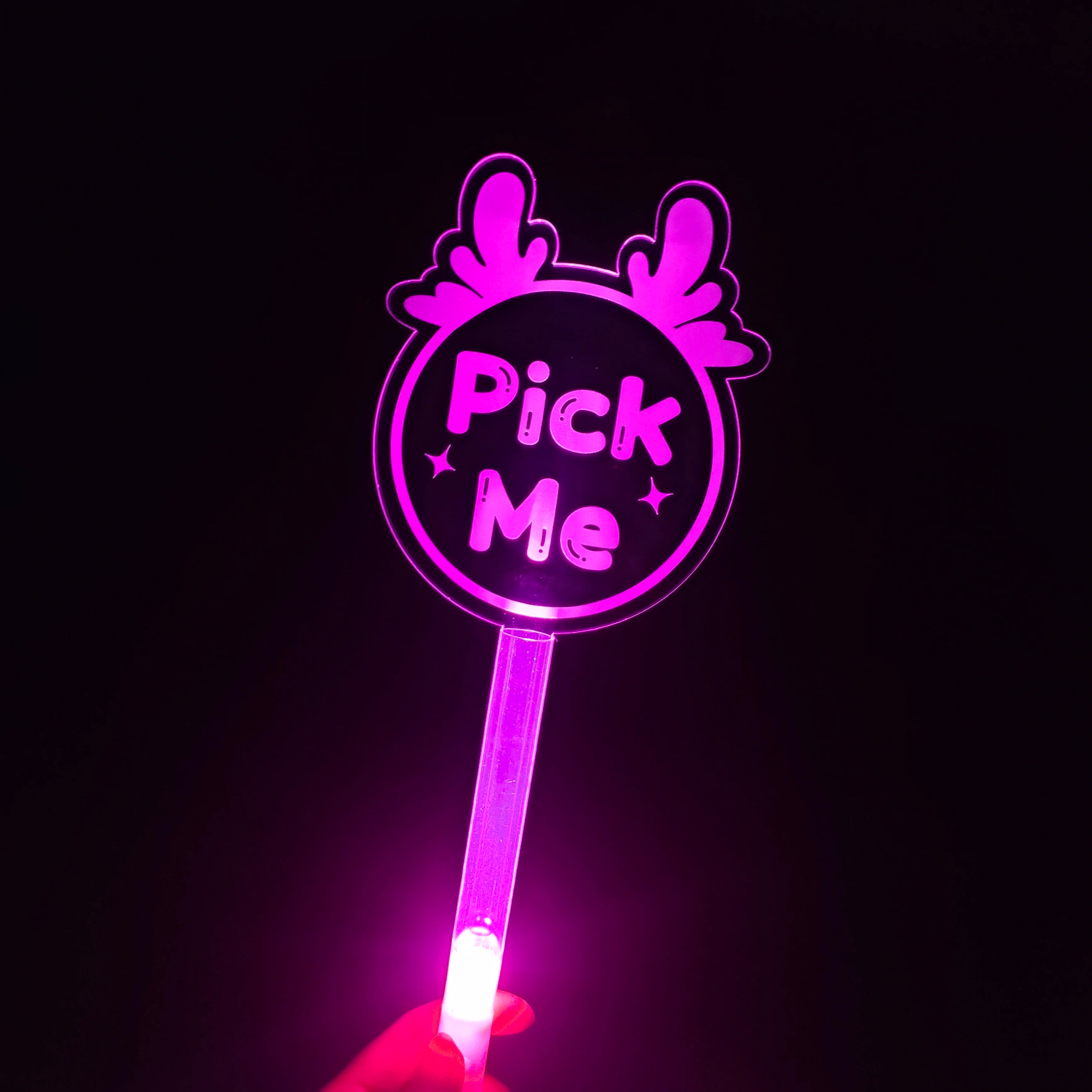 Hot Sale Kpop Acrylic Customizable LED Light Stick with Glow Effect for Graduation Ramadan Diwali & Thanksgiving Parties