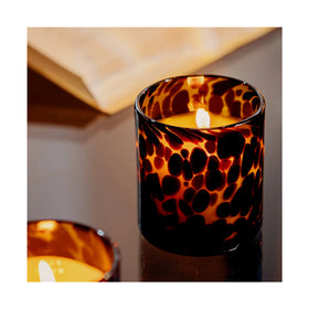 Customized Amber Vintage Leopard Print Candle Jars in Bulk Leopard Candle Jar