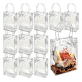 Thickened 360Î¼m Transparent PVC Plastic Handbag Celebrity Handheld Shopping Bags Clear Plastic Gift Bags with Handles