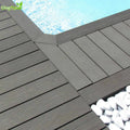 Non Slip Brushed Modern Outdoor WPC Recycled Wood Composite Plastic Timber Decking Planks