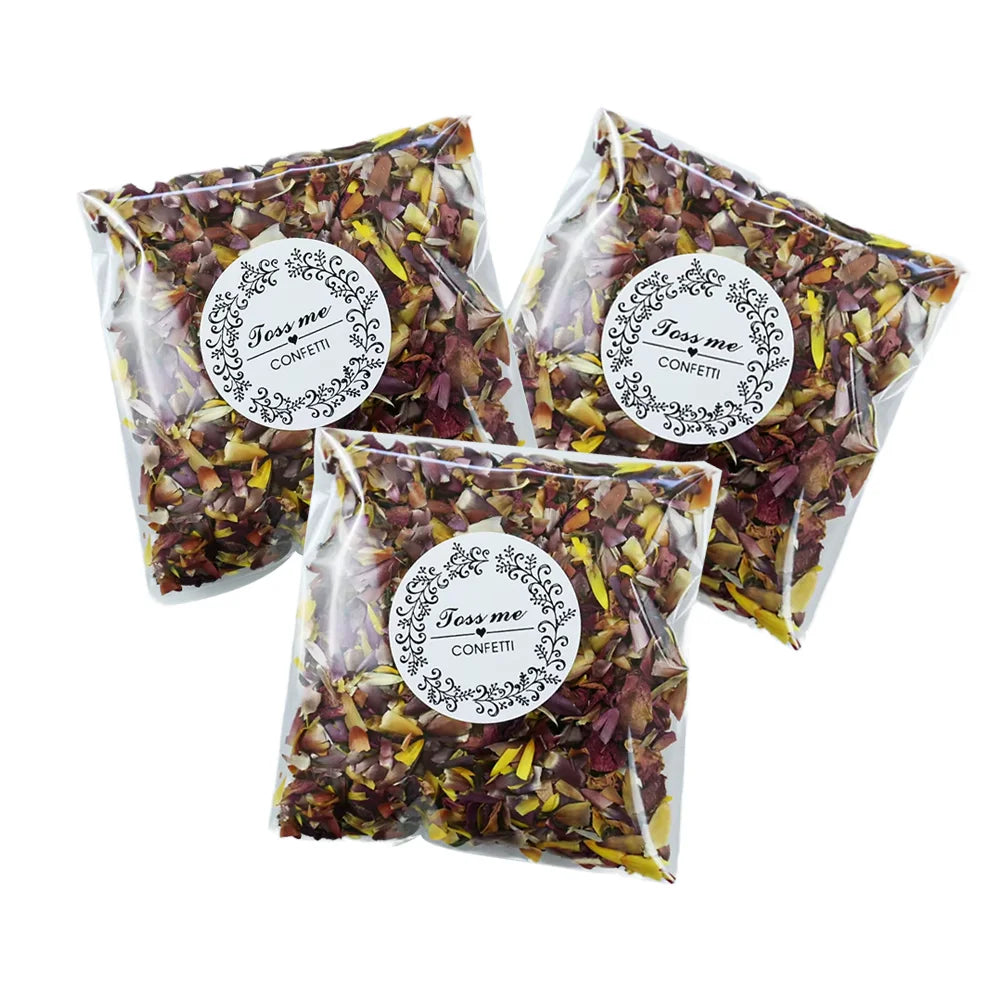 Best Selling Biodegradable Natural Multicolor Square Shape Rose Petals Confetti Dried Decoration Environment-Friendly Weddings