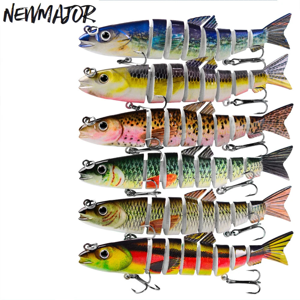 NEWMAJOR Pike Jointed Section Artificial Hard Bait 12.5cm 21.5g Swimbait Multi-Jointed Lures Sea Lake Stream Made ABS Plastic