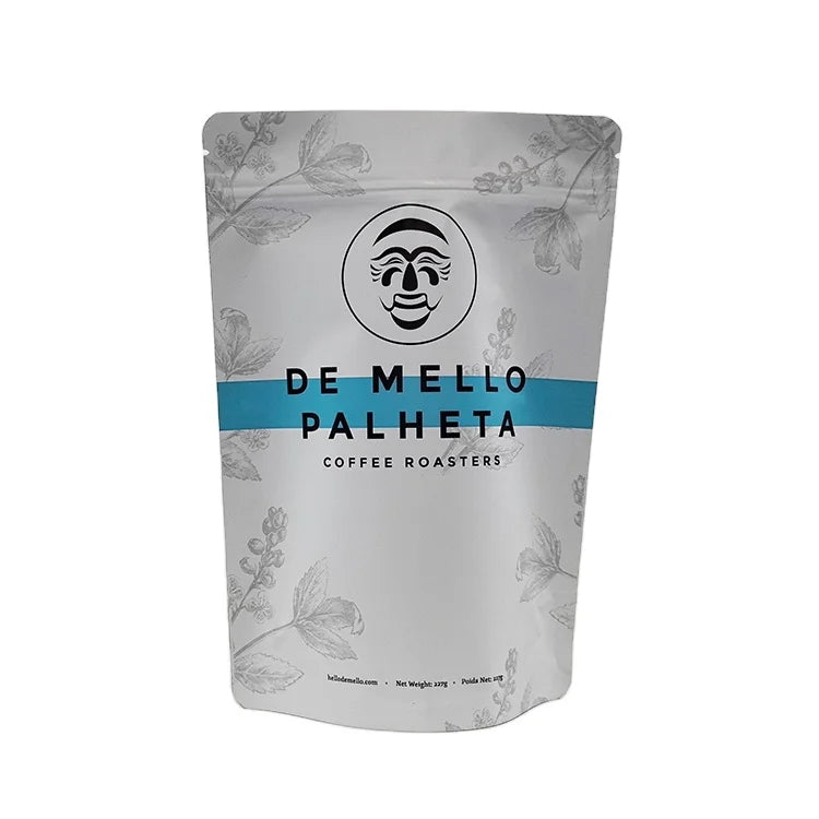 Custom Printed 250g 500g 1kg Stand up Pouch with Valve Moisture Proof Reusable Zipper Top BTP Aluminum Coffee Tea Packaging Bag