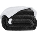 Custom Soft Winter Microfiber Grey White Double Throws Duvet Bed Cover Coral Flannel Sherpa Fabric Fleece Blanket