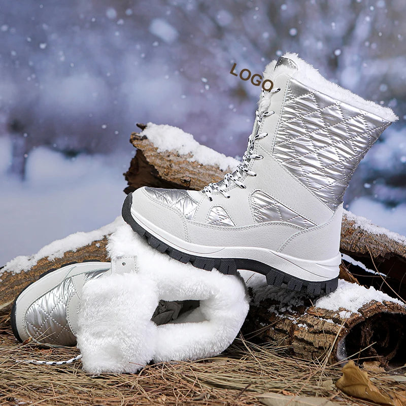 Womens Boots New Winter Short Platform Botas Thick Cotton Padded Shoes Womens Winter Casual Shoes Snow Boots