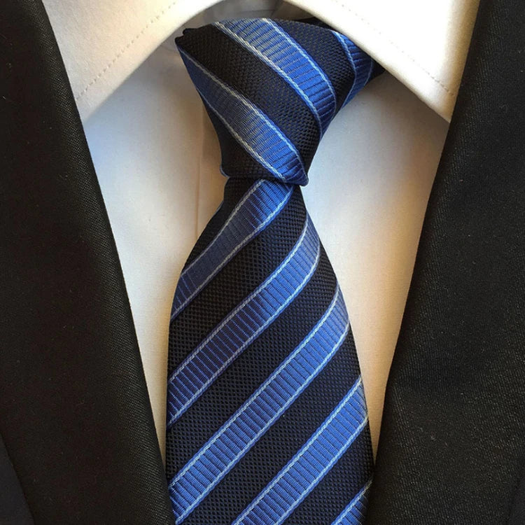Wholesale Gravata Masculina Luxury Jacquard Woven Mens Neck Tie Set Stripe Ties for Men Italian
