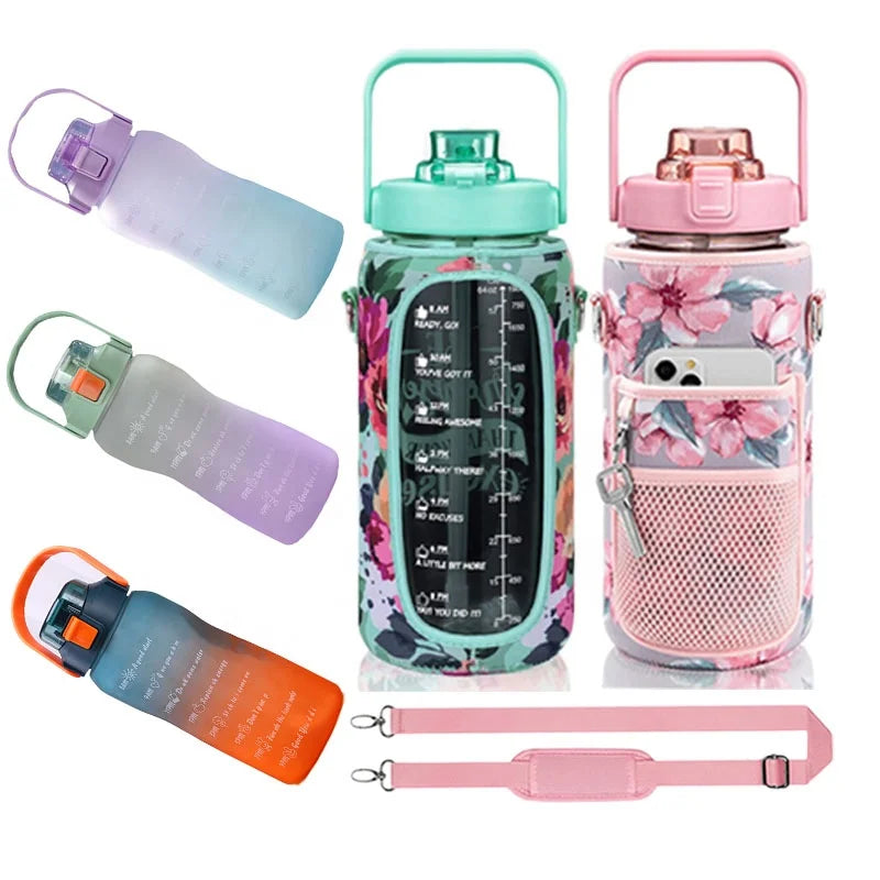 Time Scale Oblique Span or Portable Water Cup Car Portable Straw Cup