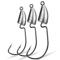 SNEDA New Fishing Hook5pcs/bag 5g 7g10g 14g Bullet Jig Head Carbon Steel Hook Weedless Offset Worm Fishing Hook Lure