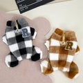 Teddy Small Pet Winter Thick Soft Edition Home Wear Cute Comfortable Overall Dog Clothes Stripe
