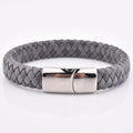 New Luxury Punk Rock Real Leather Bracelet Fashion Charm with Clasp for Men