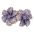 HX-168 Fashion Rhinestone Flower Hair Clip Non-Slip Petal Shape Multi-color Women Updo Duckbill Clip Barrette