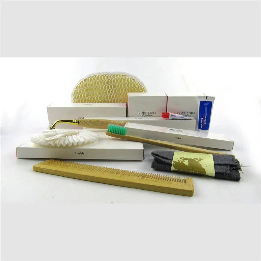 Eco-friendly Hotel Amenity Set Label Disposable Hotel Supplies Amenities Packaging