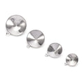 100 Pcs/Bag Stainless Steel Blank Bezel Pendant Tray With Double Connector Pointed Cup Pendant for Necklace Jewelry Making