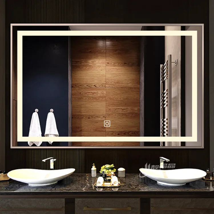 OEM ODM Large Backlit LED Bathroom Mirror Dimmable Smart Vanity Mirror Supplier
