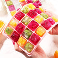 Customized Logo 2 Pack Eco-Friendly Square Mould Mini Large Pop Silicone Ice Ball Mold Cube Tray