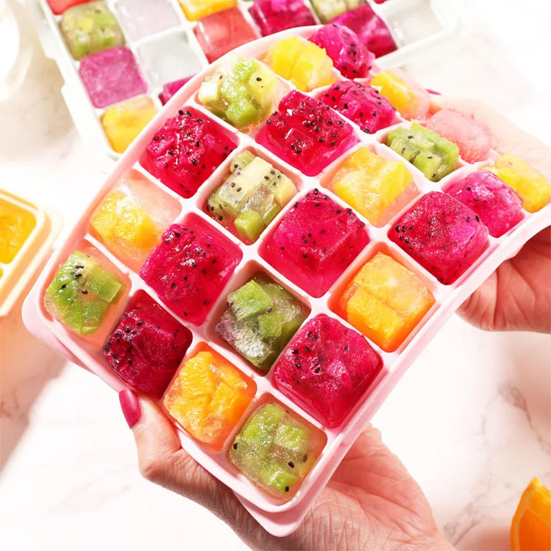 Customized Logo 2 Pack Eco-Friendly Square Mould Mini Large Pop Silicone Ice Ball Mold Cube Tray