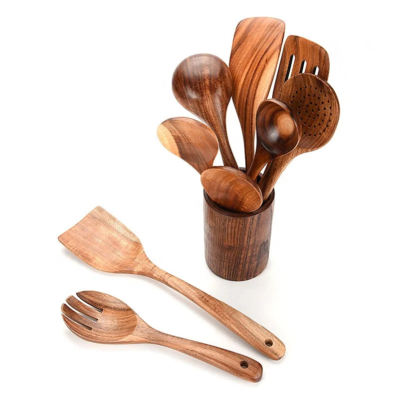 Hot Sales New Items IdealKitchen 1-Piece Eco-Friendly Heavy Duty Wooden Kitchen Cooking Utensils Accessories Fashionable